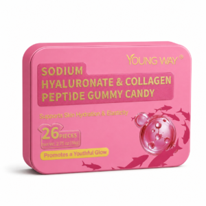 YOUNG WAY® Sodium Hyaluronate Collagen Peptide Soft Candy | Skin Hydration, Anti-Aging & Sleep Support Gummies (26 Pcs)