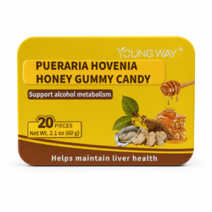 YOUNG WAY® Pueraria and Hovenia Dulcis Honey Soft Candy | Hangover Relief & Liver Support Gummies with Oyster Peptide (20 Pcs)
